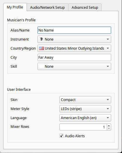 Image of a profile window