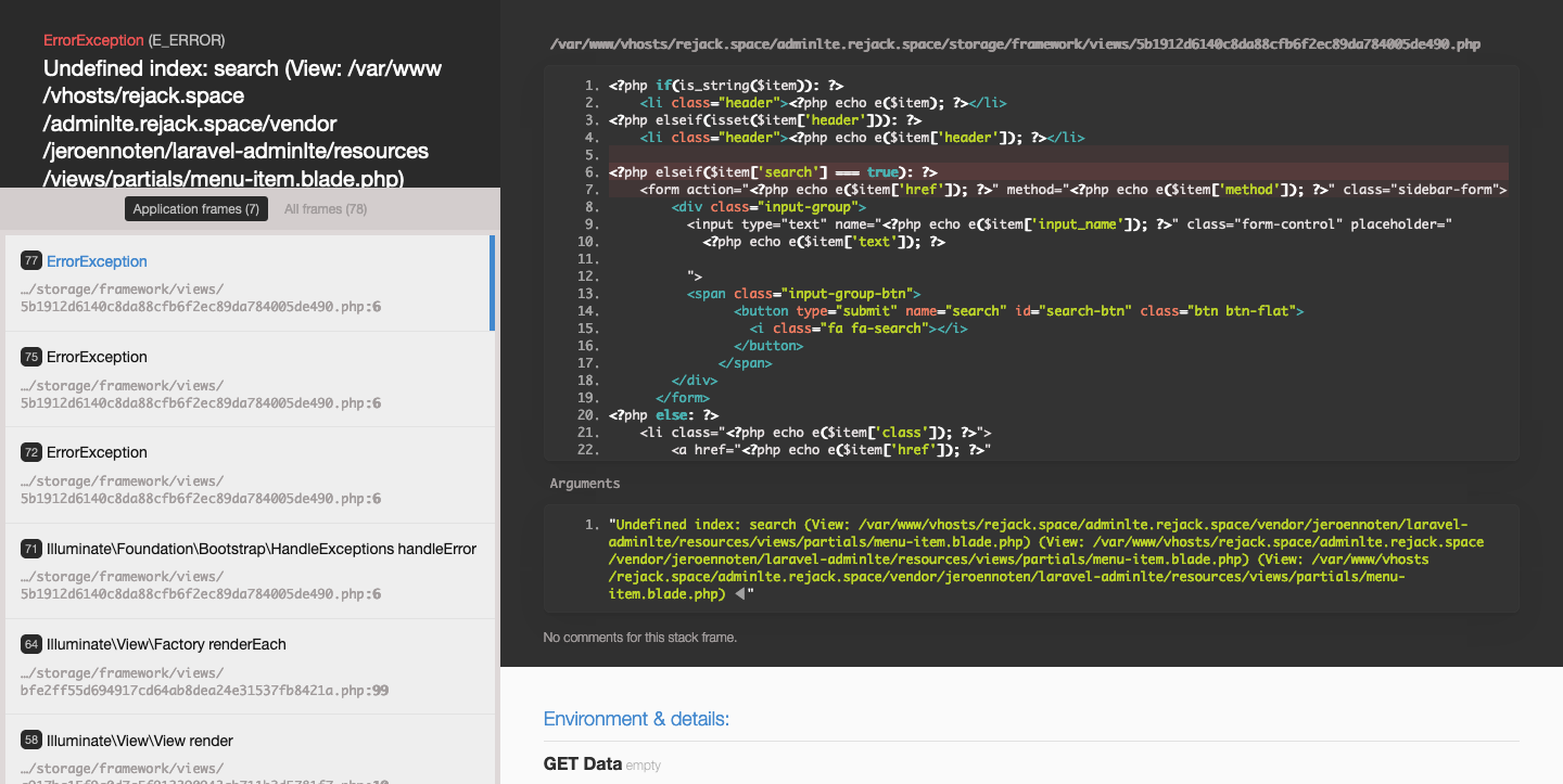 Undefined index: icon with dev-master · Issue #317 · jeroennoten ...