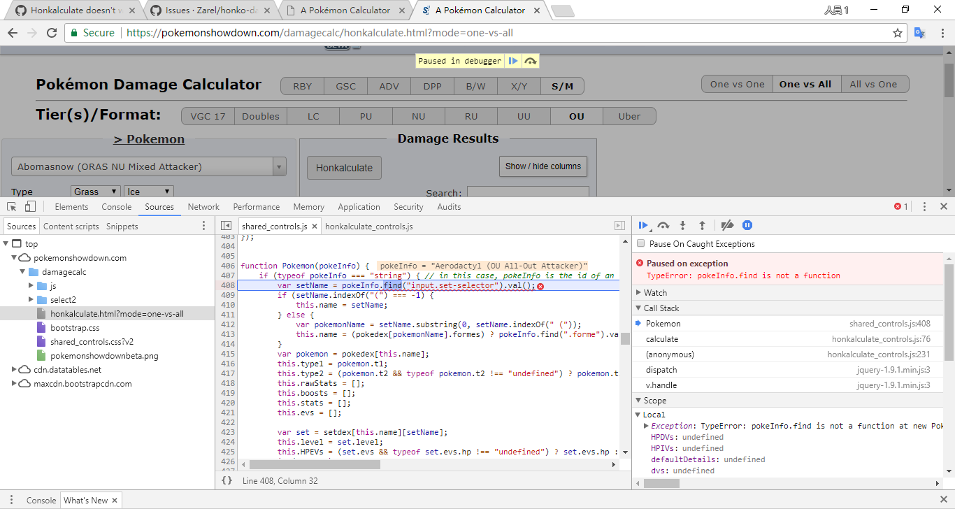 Honkalculate doesn't work · Issue #159 · smogon/damage-calc · GitHub