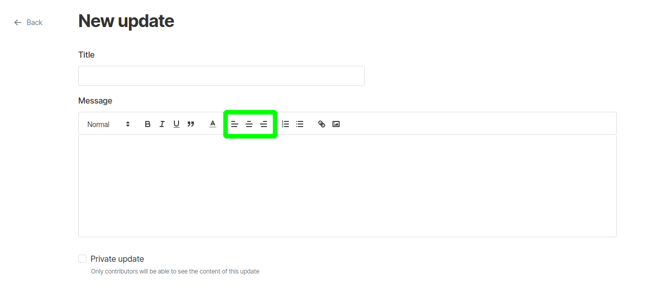 Rich text editor: add support for text alignment · Issue #2838 ...