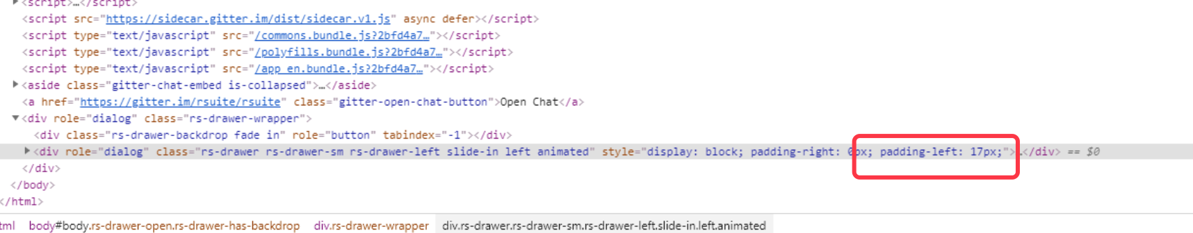 Drawer Gap Bug · Issue #777 · rsuite/rsuite · GitHub