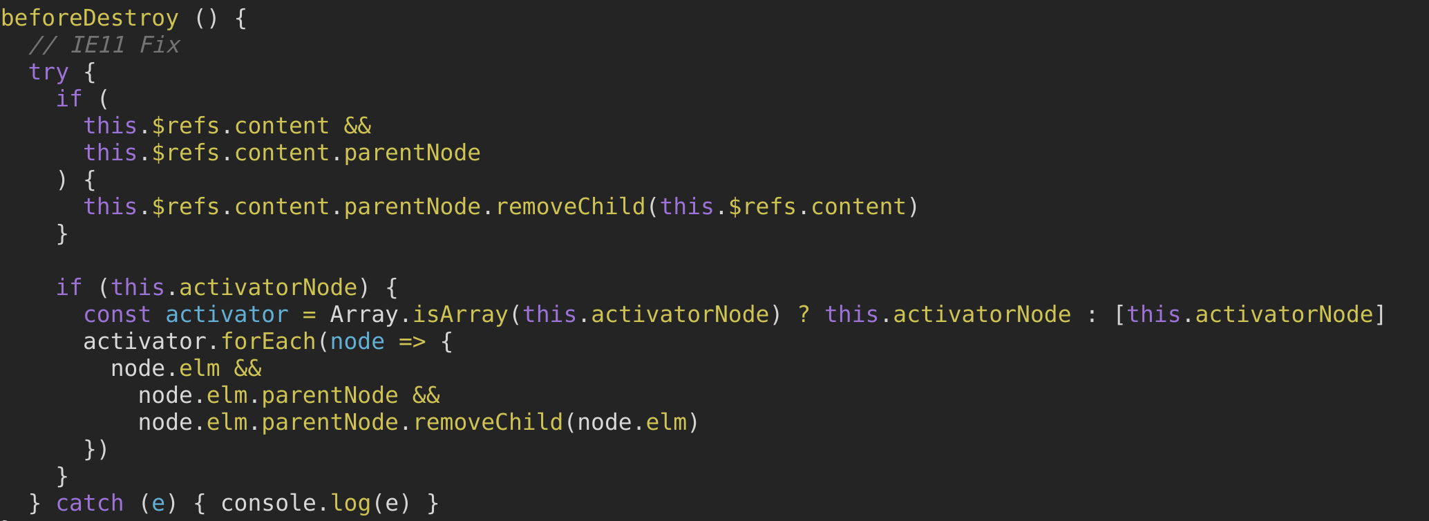 [Bug Report] Performance Issue with "beforeDestroy" in "detachable ...
