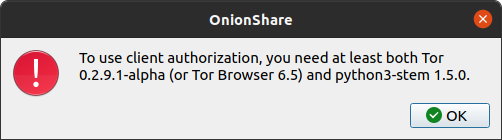 Legacy client auth error · Issue #1169 · onionshare/onionshare · GitHub