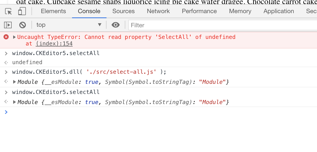 The way how DLL pkgs are added to the CKEditor5 global does not work in ...