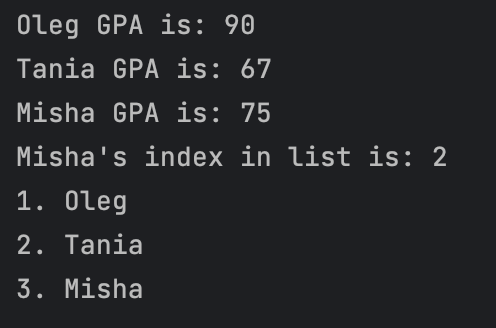 GitHub - mekotyk/StudentsList: Java program that works with a list of ...