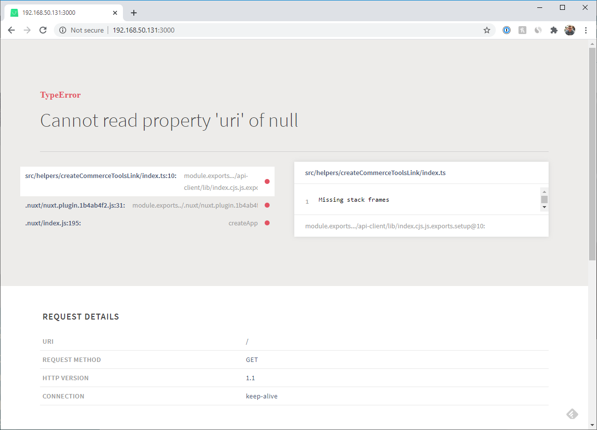 Error running from "next" branch · Issue #4659 · vuestorefront/vue ...