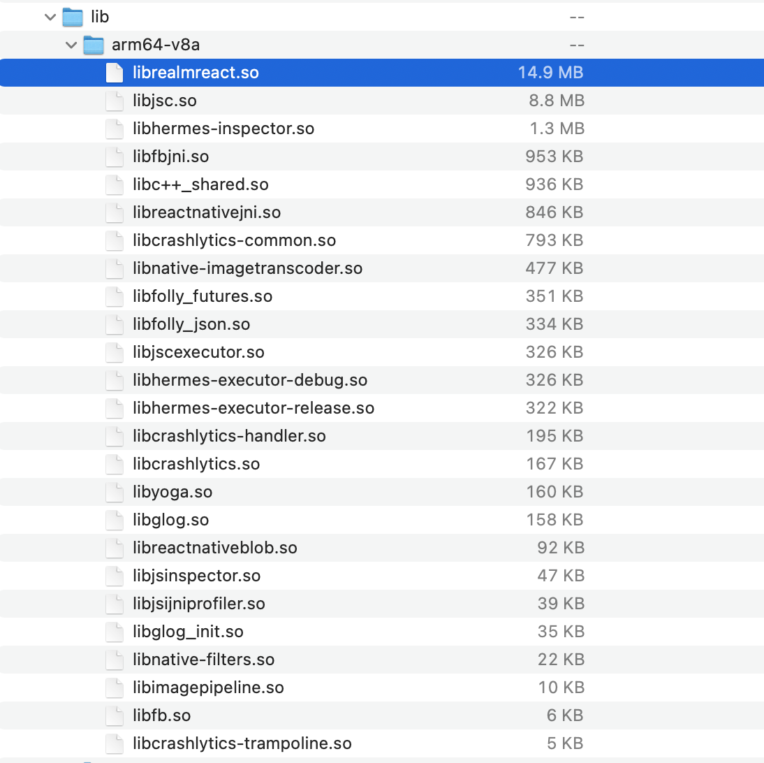 React Native librealmreact.so is extremely big · Issue #3637 · realm ...