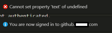 "you are now signed in" but "Token is no longer valid for host" for ...