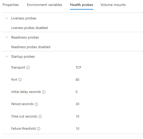 Failed to provision appears to ignore startup probe issue 747