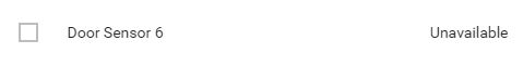 Door Sensor 6 Unavailable