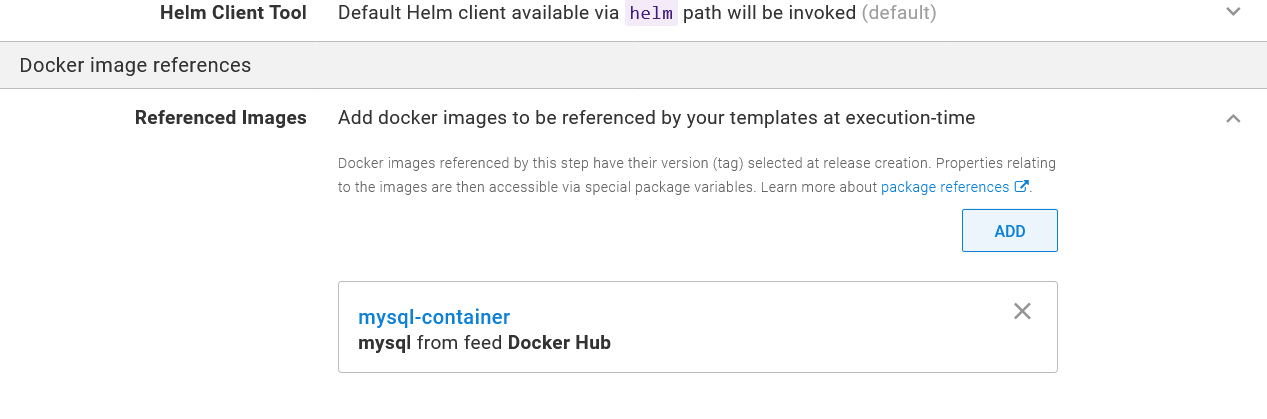 'Upgrade a Helm Chart' step does not suggest variables based on ...
