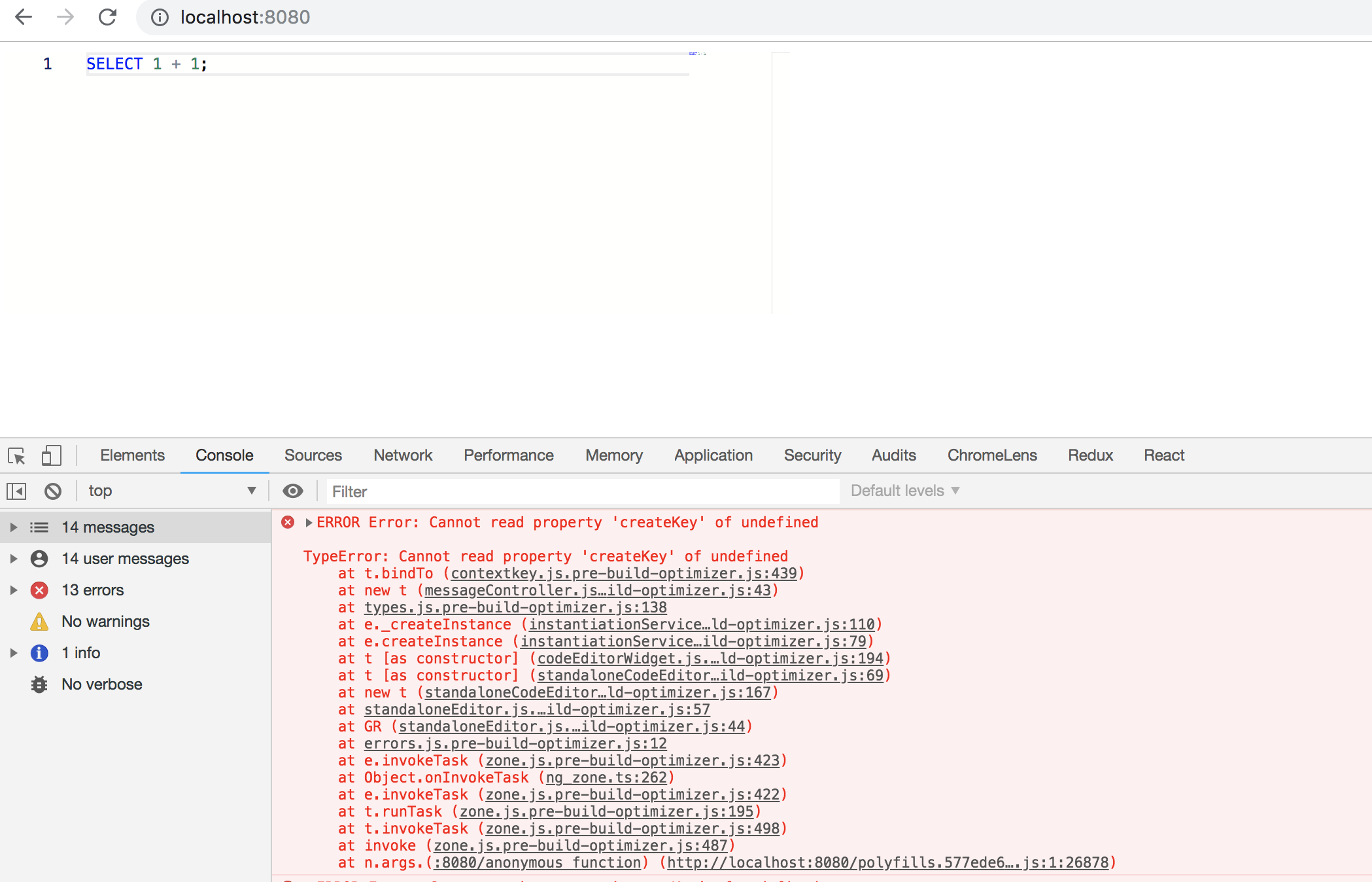 Build optimizer leads to uncaught runtime exceptions from monaco editor ...