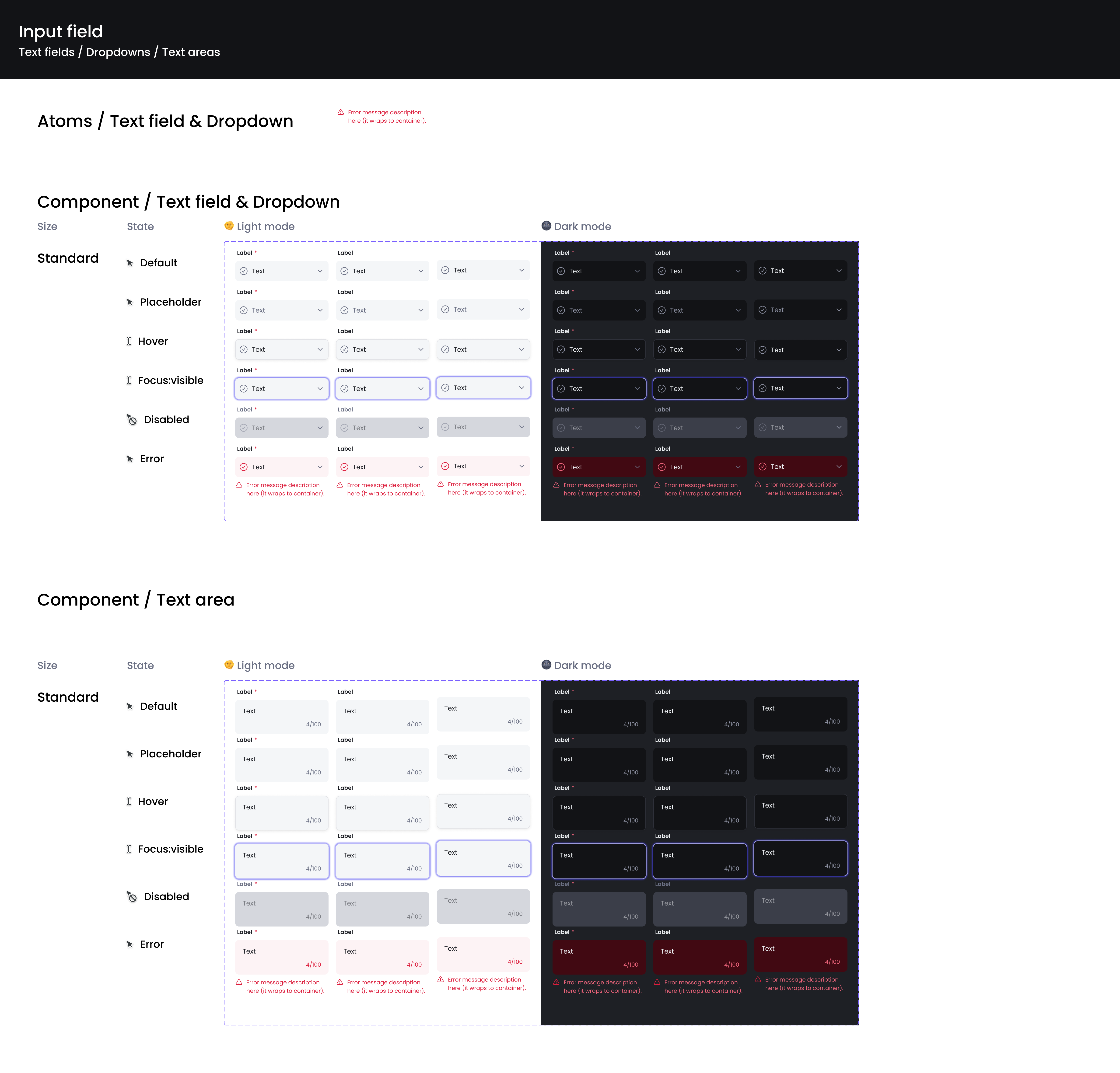 Component: Input field / Text area / Dropdowns · Issue #54 · brave/leo ...