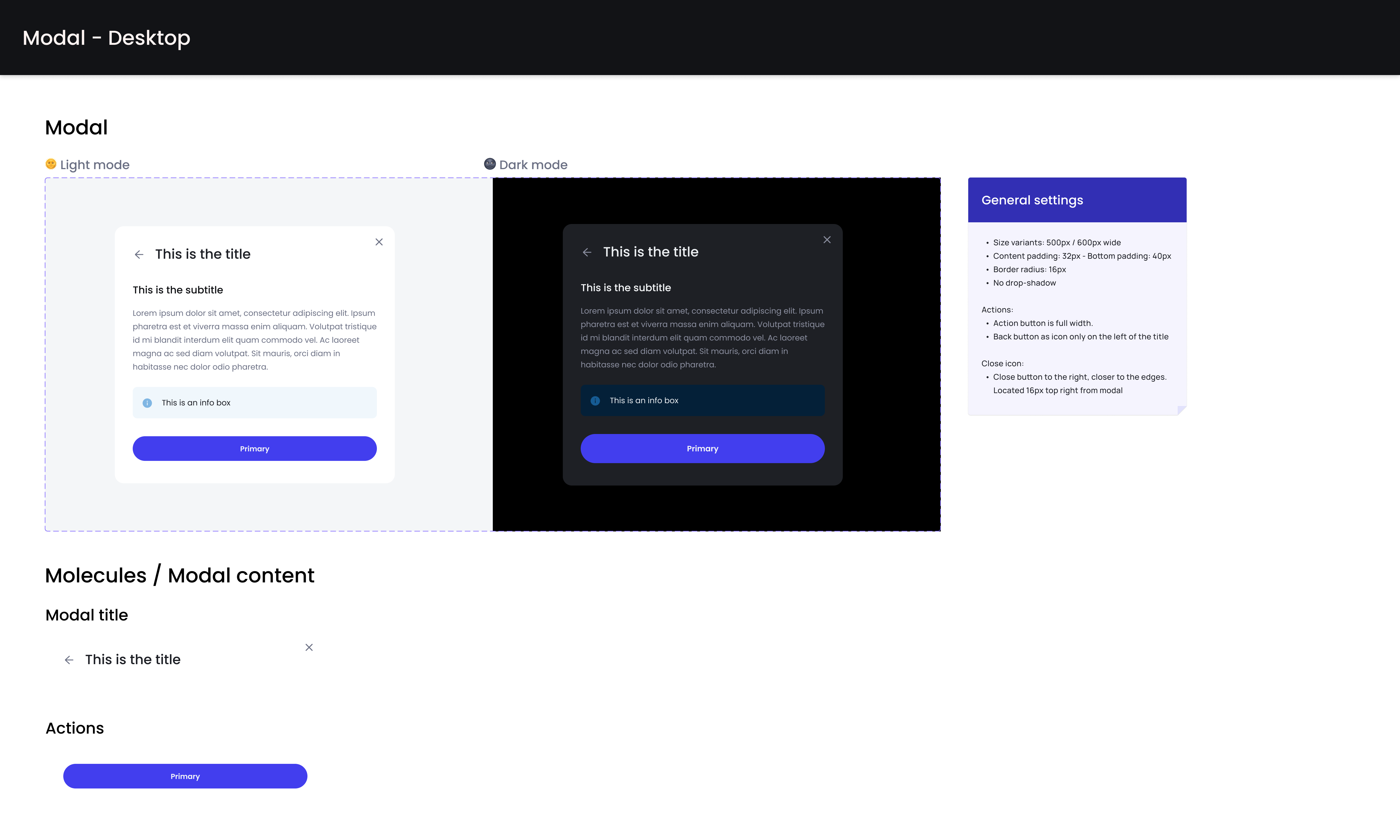 Component: Modal window · Issue #71 · brave/leo · GitHub