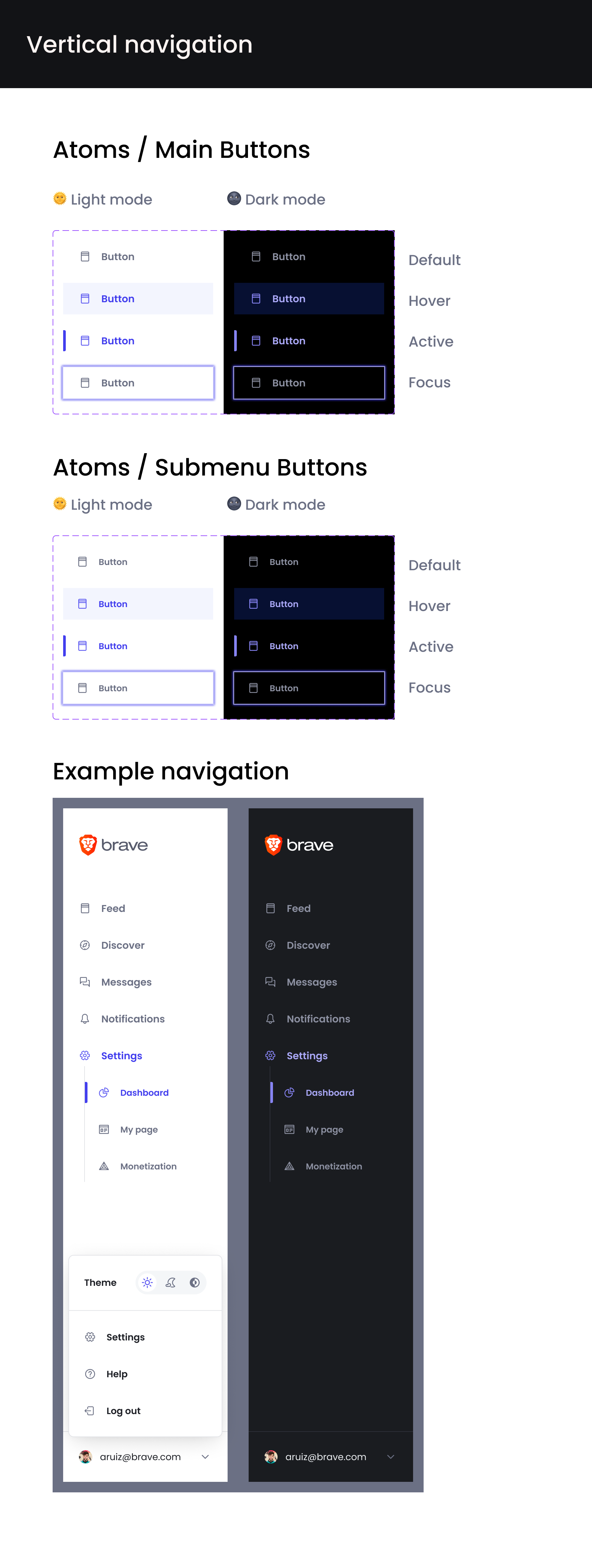Component: Navigation · Issue #72 · brave/leo · GitHub