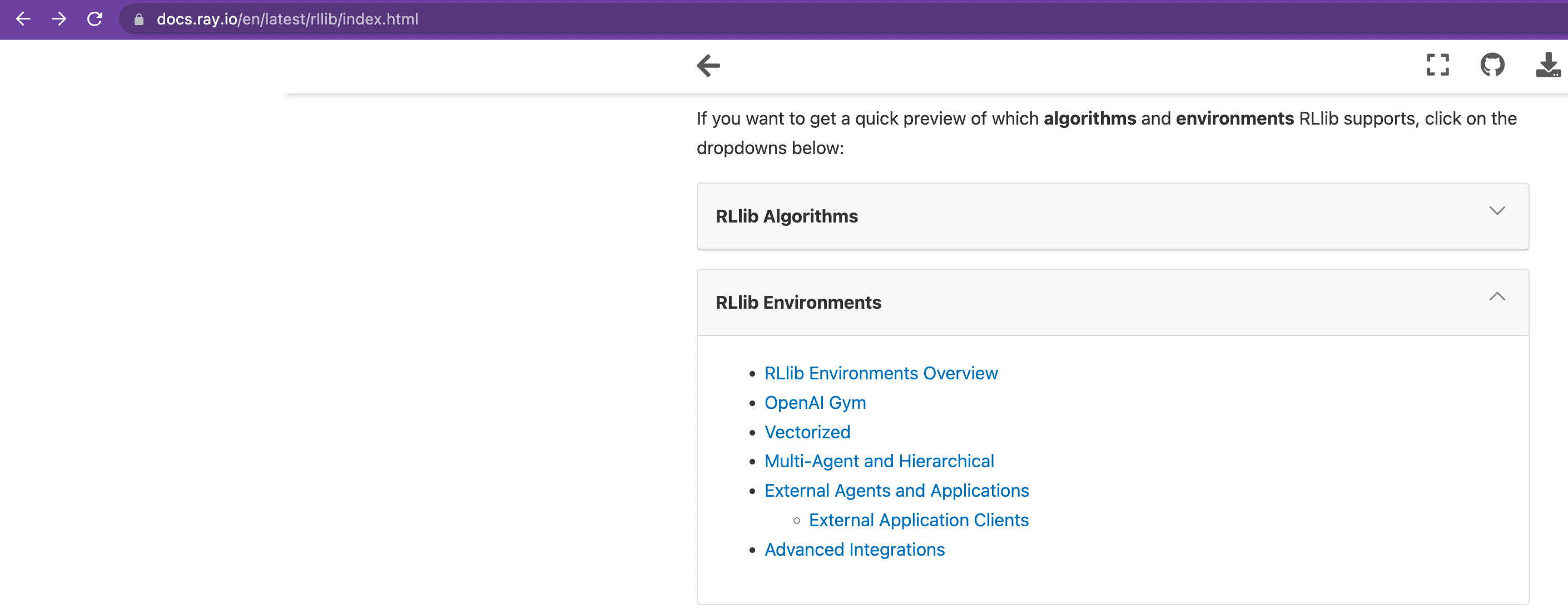 [docs] Broken links to RLlib Environments in RLlib docs · Issue #23160 ...