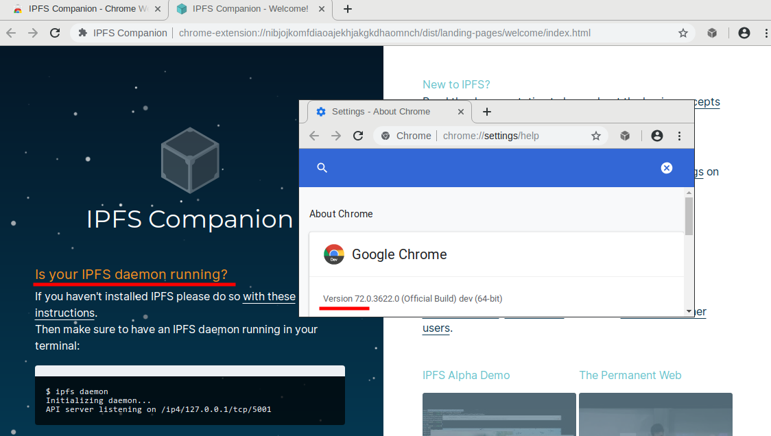 No longer works in Google Chrome Beta/Canary (72/73) · Issue 630