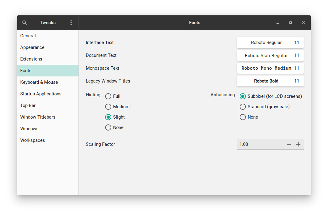 gnome-tweaks