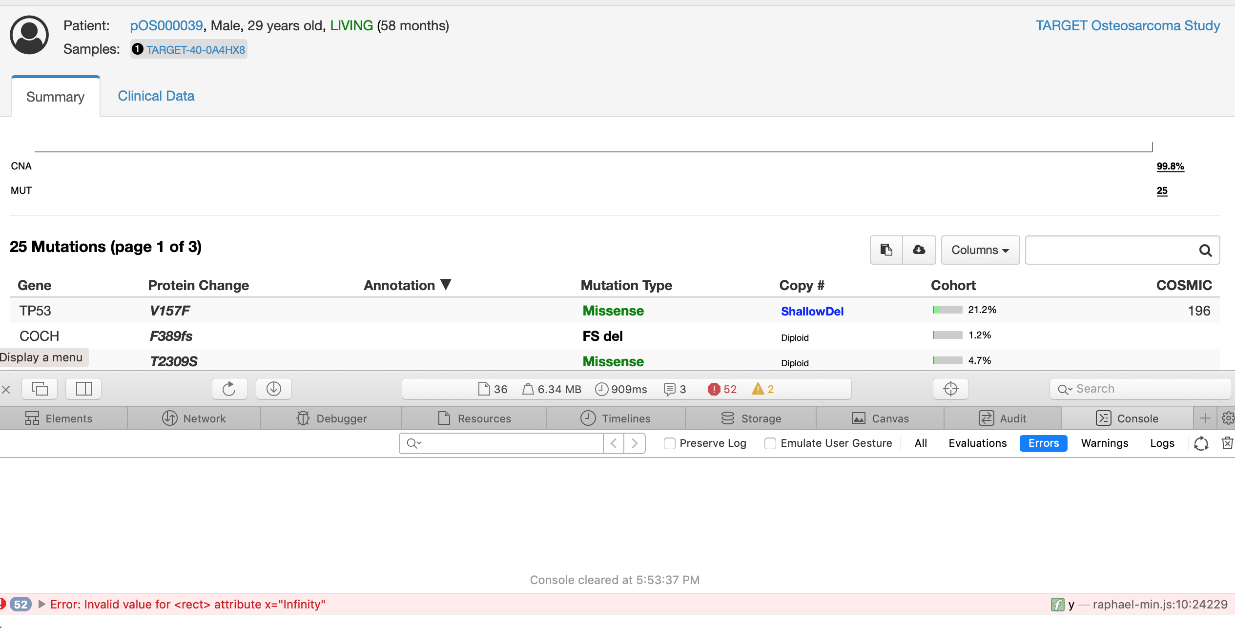 Error: Invalid value for attribute x="Infinity" · Issue #7006 ...