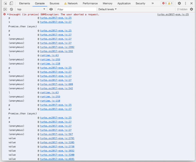 Aborterror the user aborted a request on slow connections issue 253