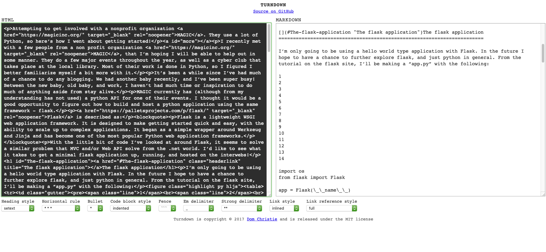 Drafts with code blocks not appearing on dashboard from hexo generated ...