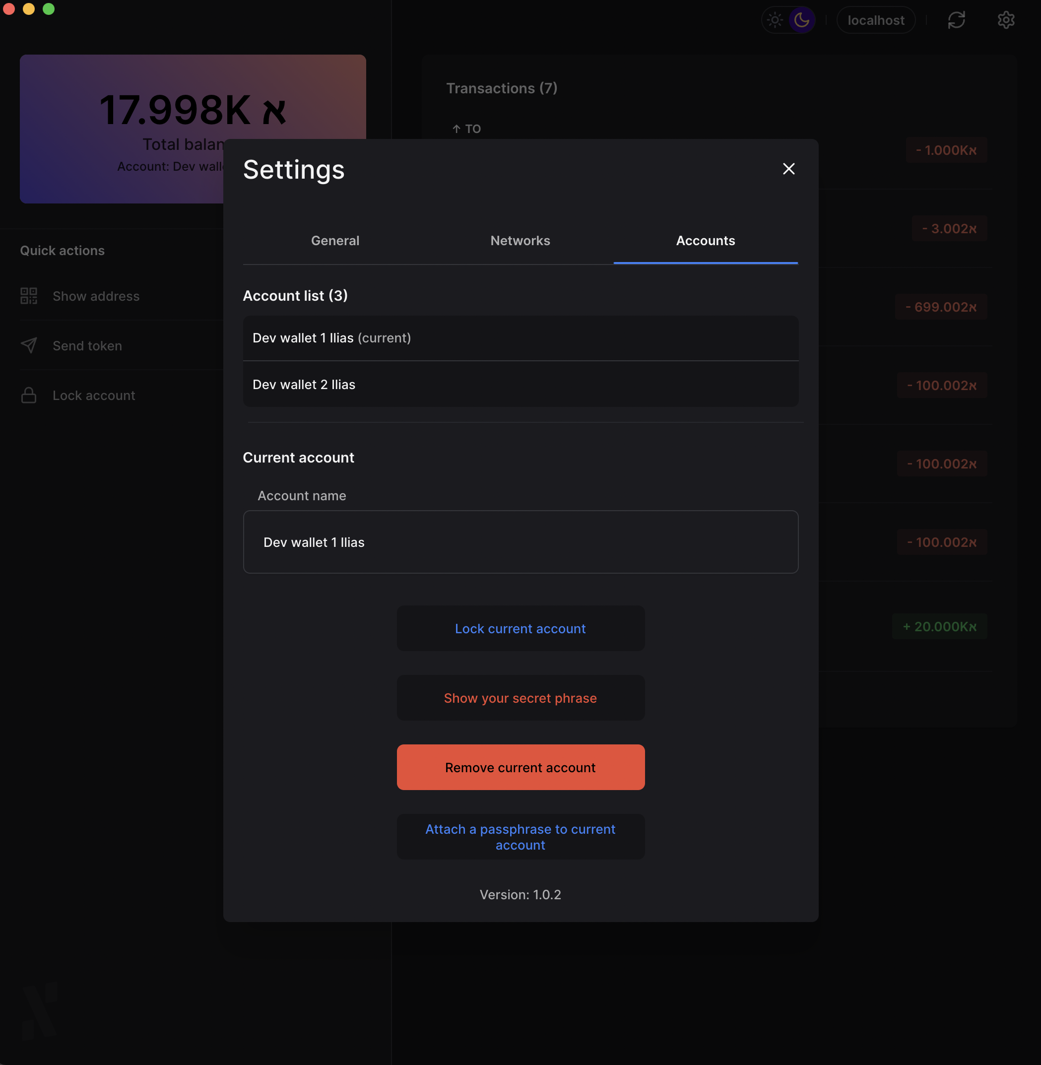 Optional BIP39 passphrase at wallet creation and restore · Issue 17