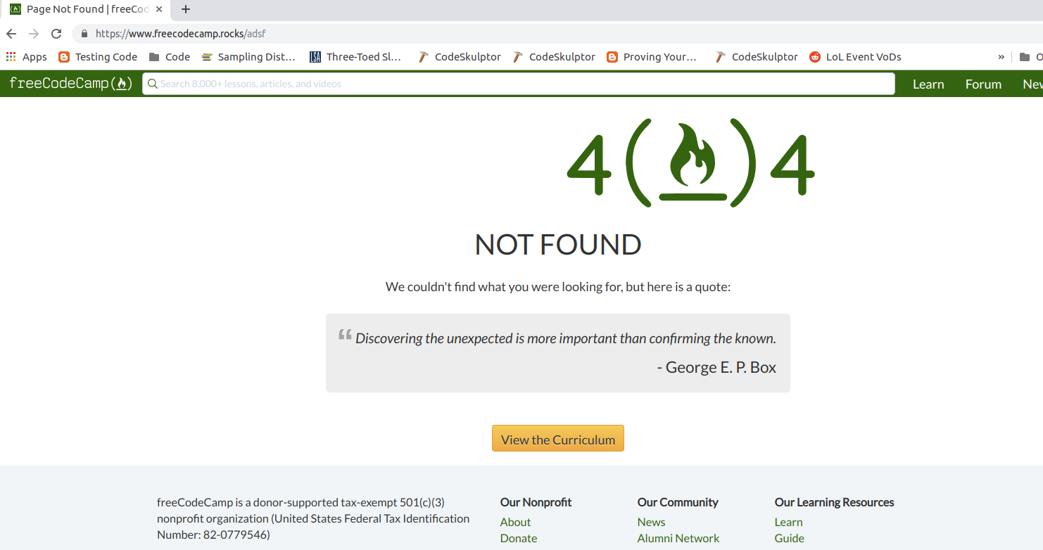 [rocks/beta] Ugly 404 error pages · Issue #35972 · freeCodeCamp ...