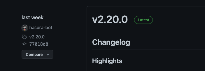 About release 2.20.1 · Issue #9489 · hasura/graphql-engine · GitHub
