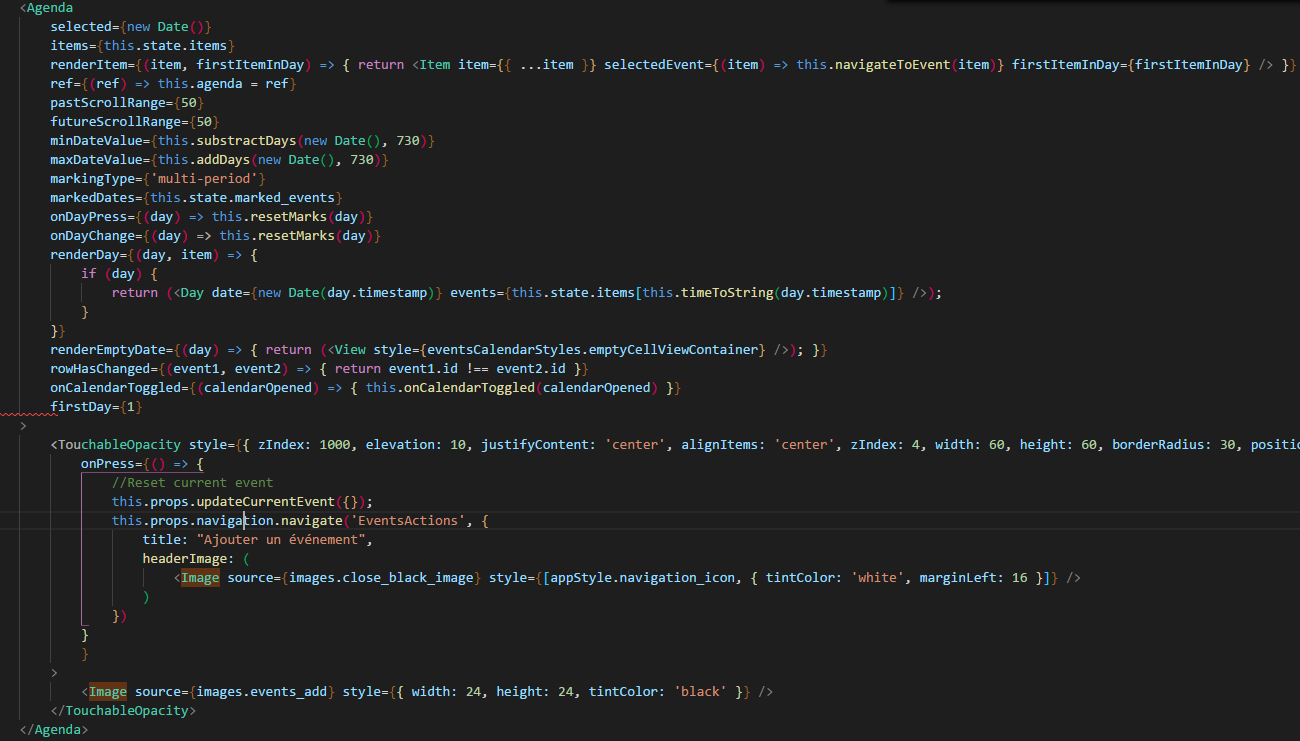Can't add a floating button above agenda component · Issue #878 · wix ...