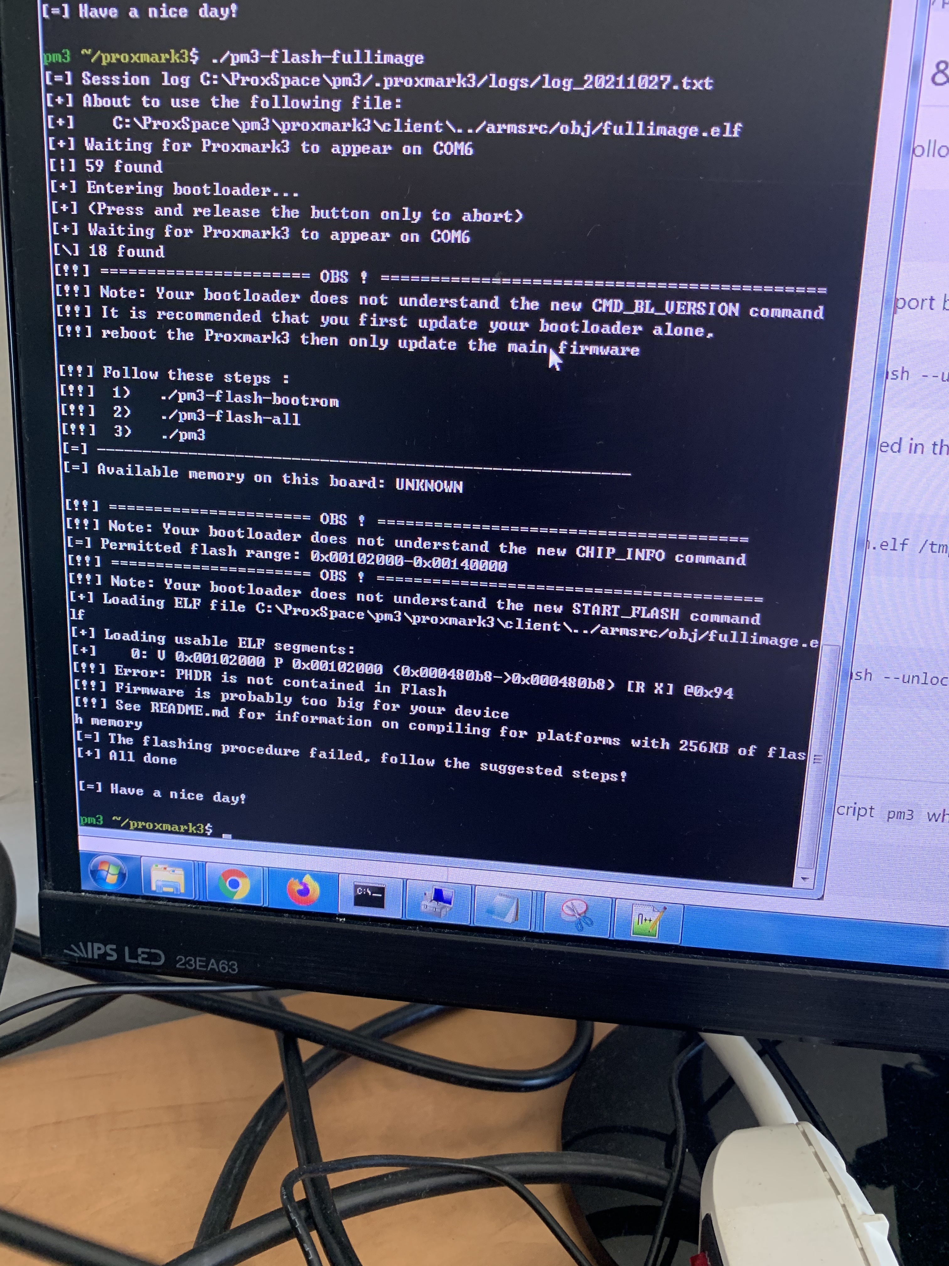 flashing problem. · Issue #1527 · RfidResearchGroup/proxmark3