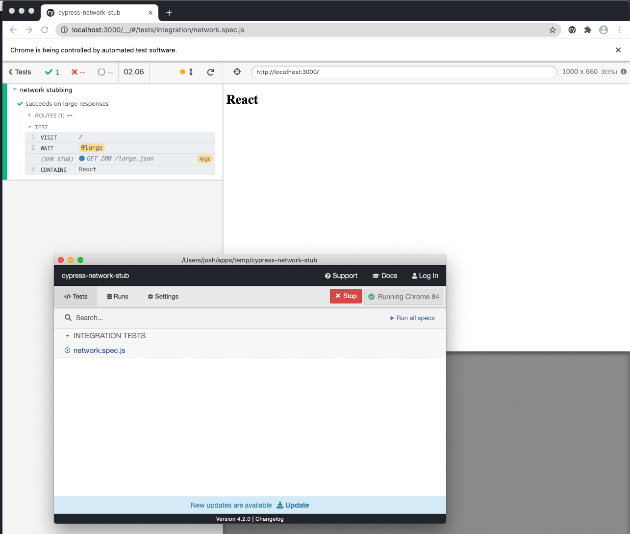 Stubbing large JSON responses fails in UI runner · Issue #8164 ...