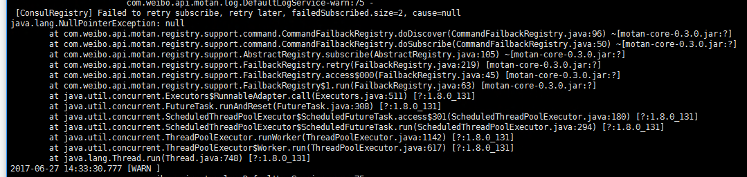 Failed to retry subscribe, retry later, failedSubscribed.size=2, cause ...