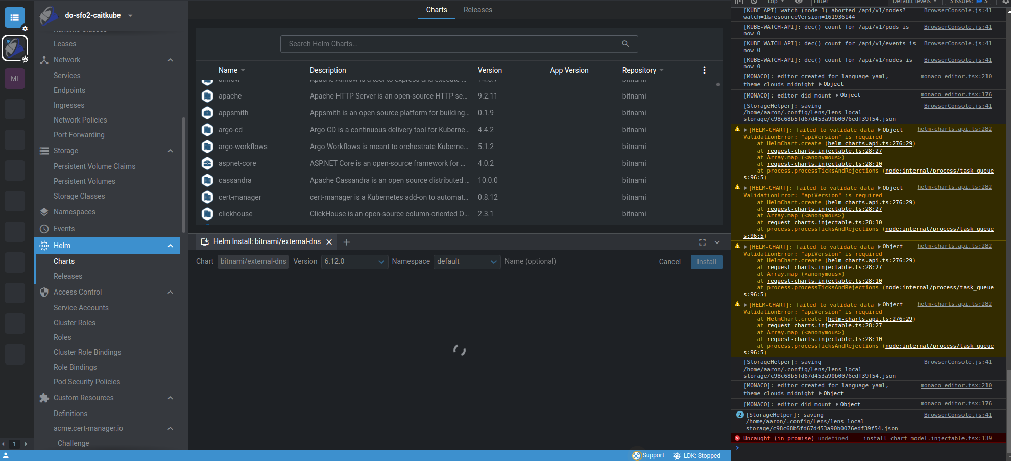 Helm charts blank · Issue #6985 · lensapp/lens · GitHub