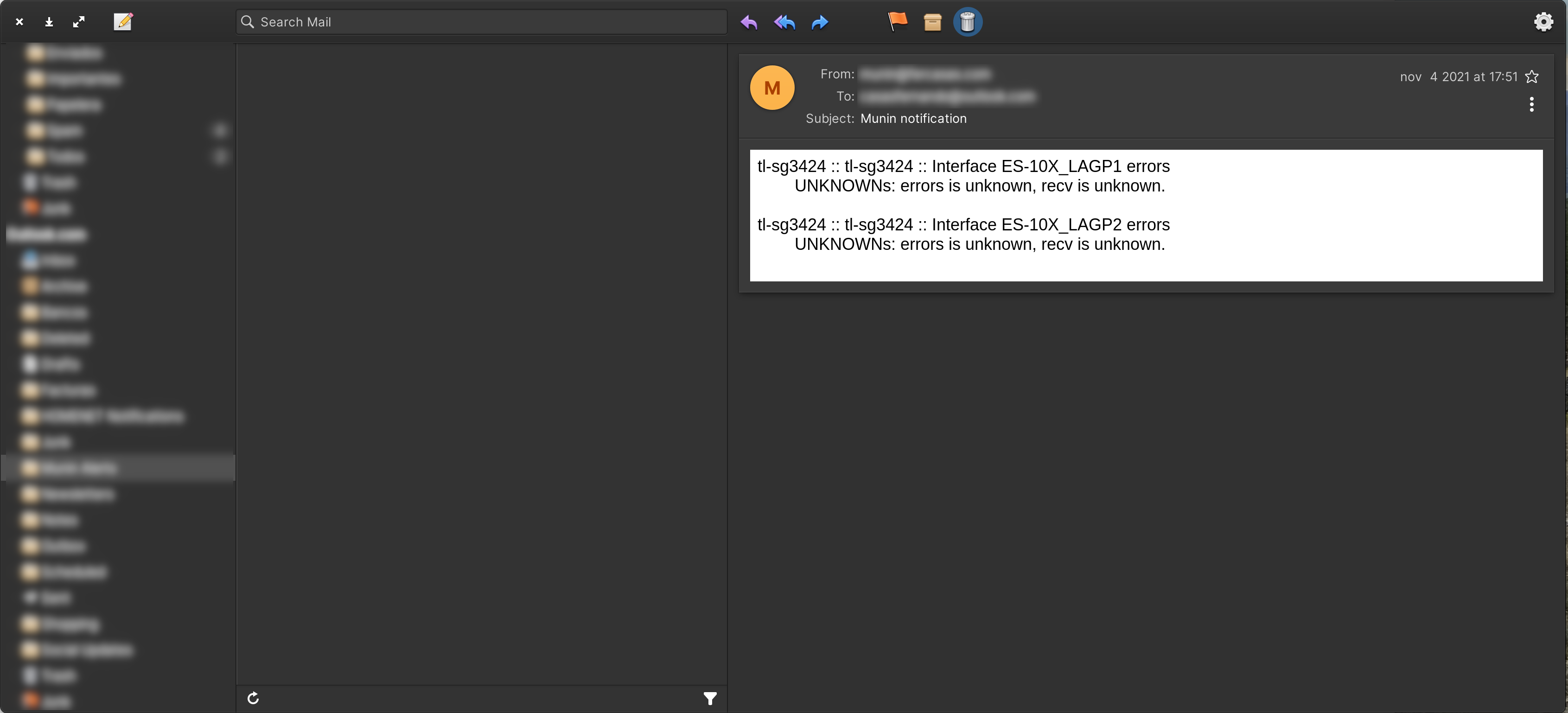 Show "No Message Selected" or a placeholder in the view pane after