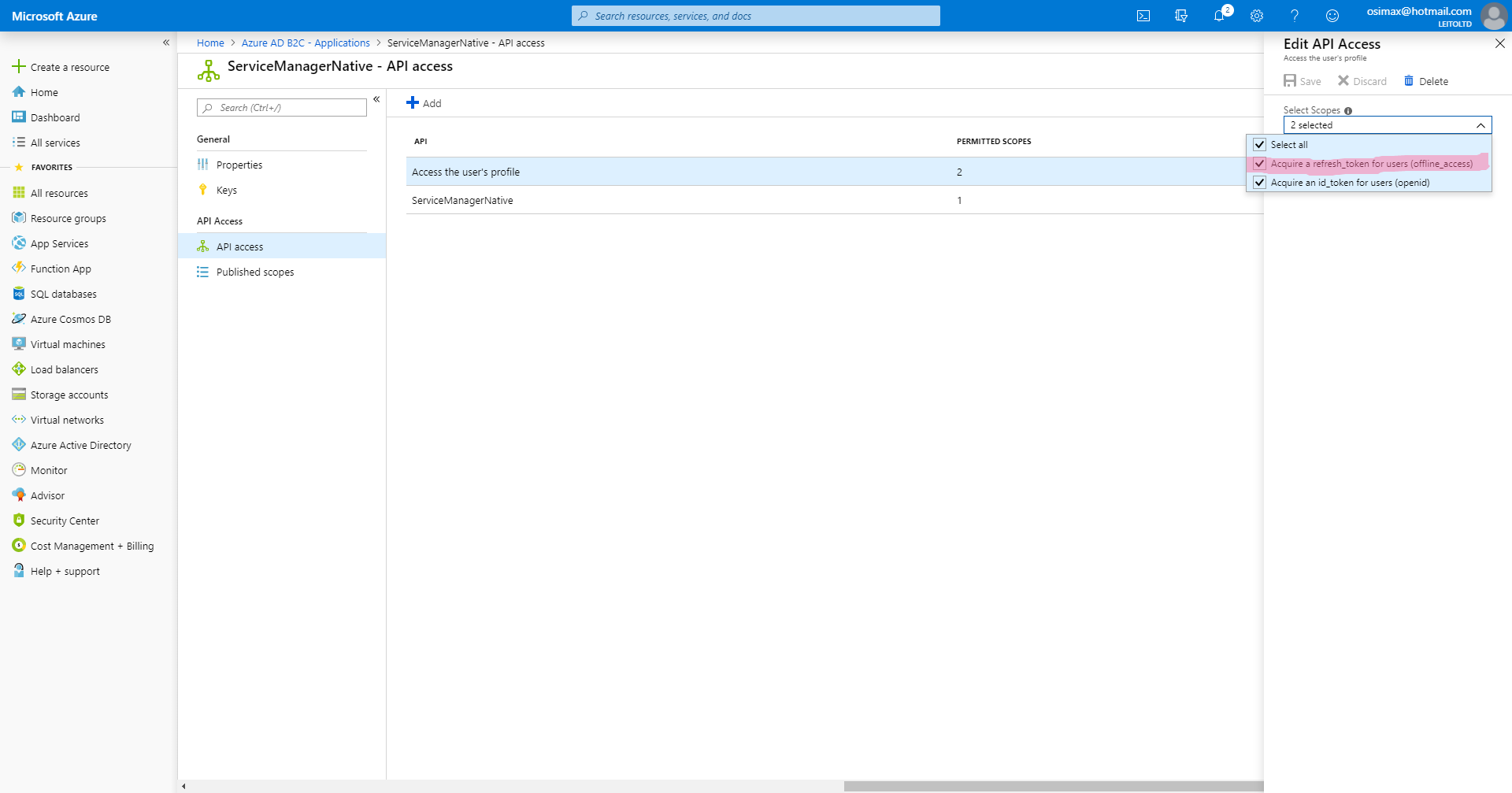 MSAL with B2C Credential is missing schemarequired fields · Issue