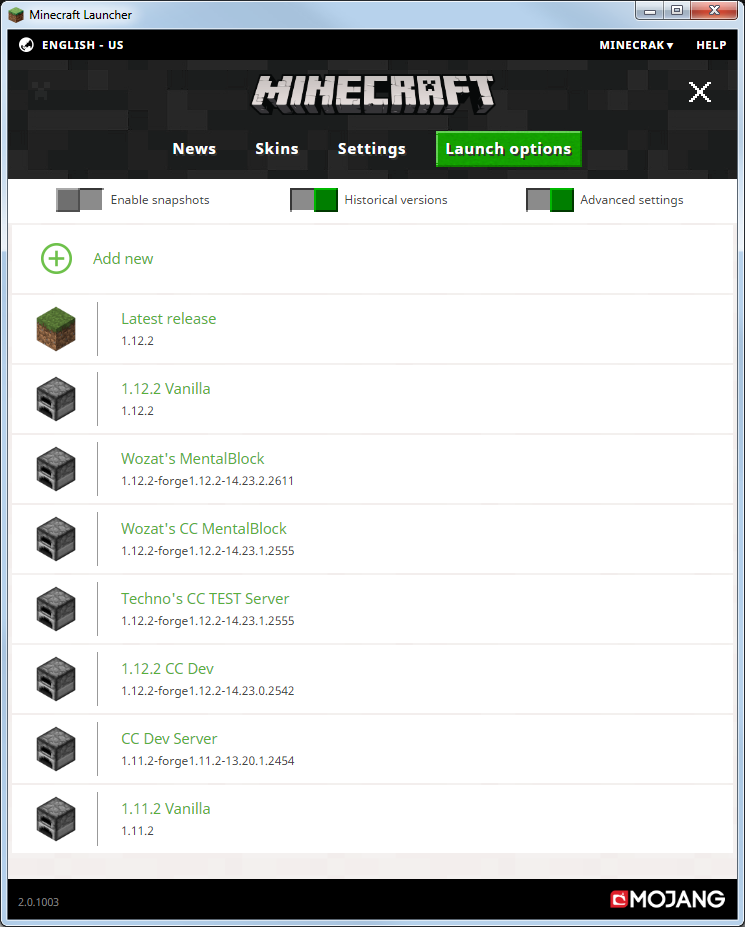 minecraft launcher profile icon size