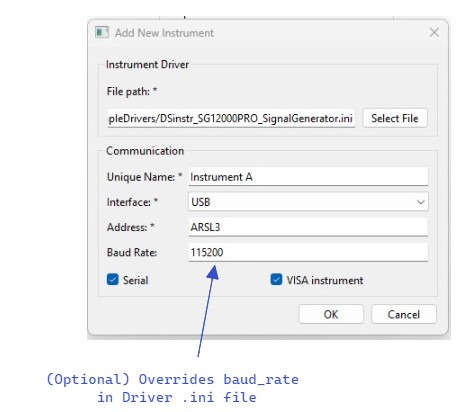 Add Serial Instrument