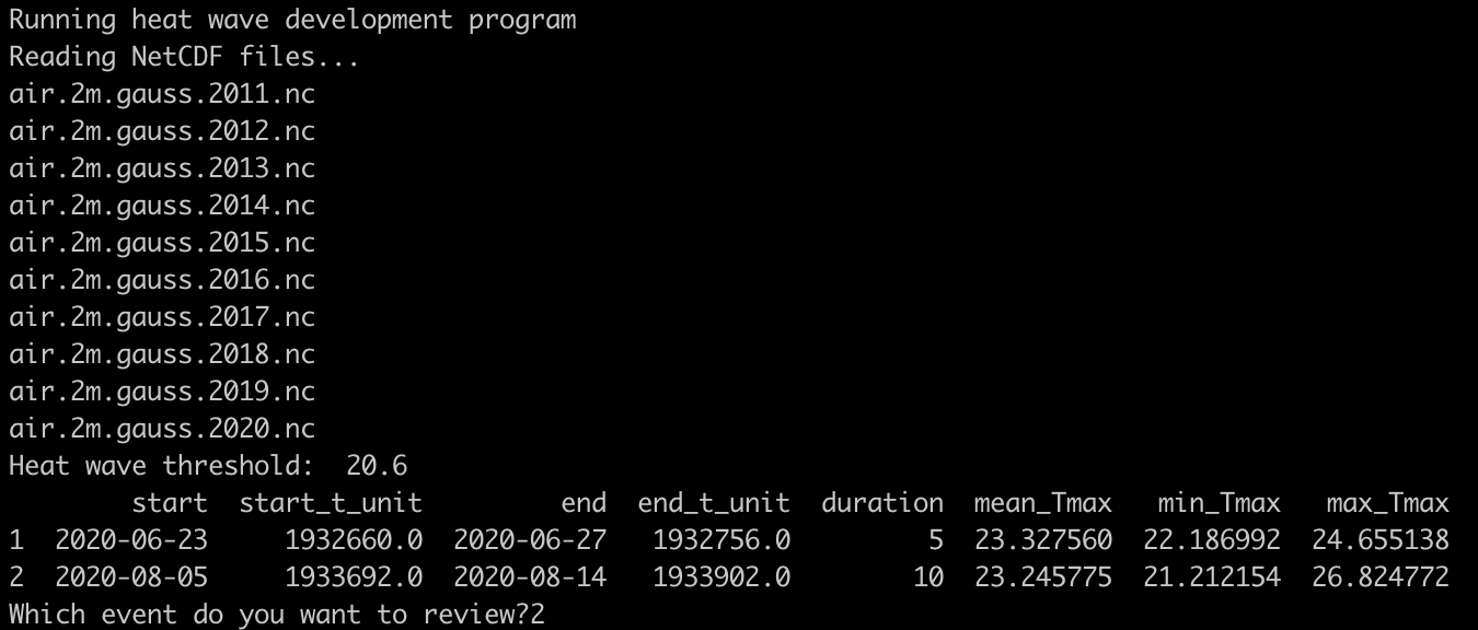 Heat Wave Development GitHub - calvinccs/heat_wave_development: This program will find the ...