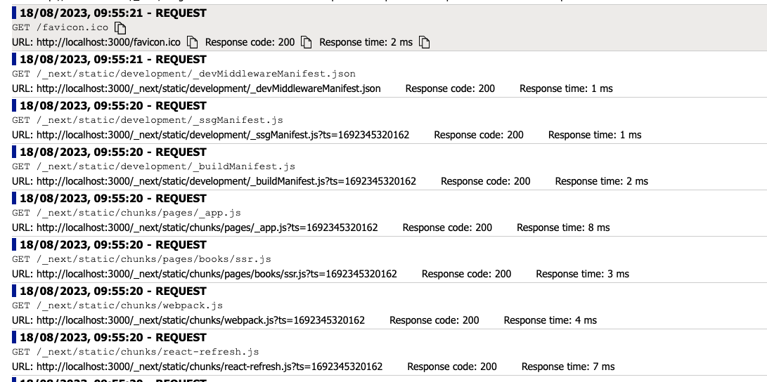 How to enable auto tracking of api calls made from next js server side