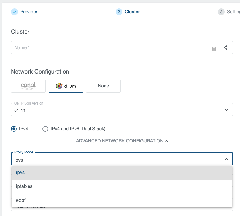 Disallow IPVS for Cilium CNI · Issue #4687 · kubermatic/dashboard · GitHub