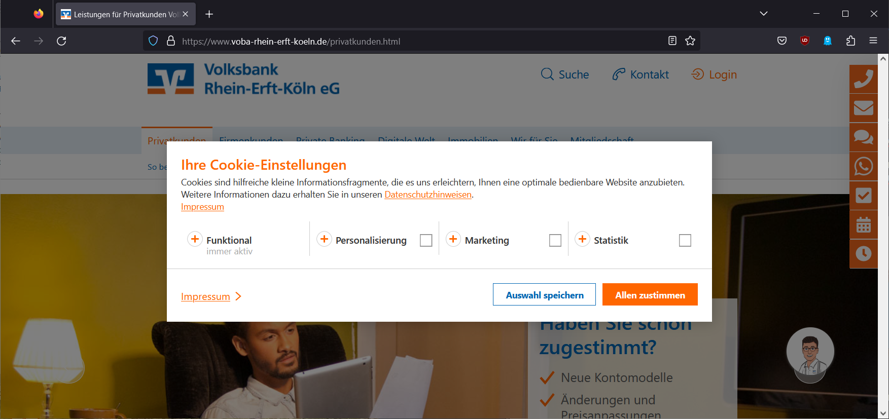 Broken Page Report voba rhein erft koeln de Issue 1358 Ghostery 
