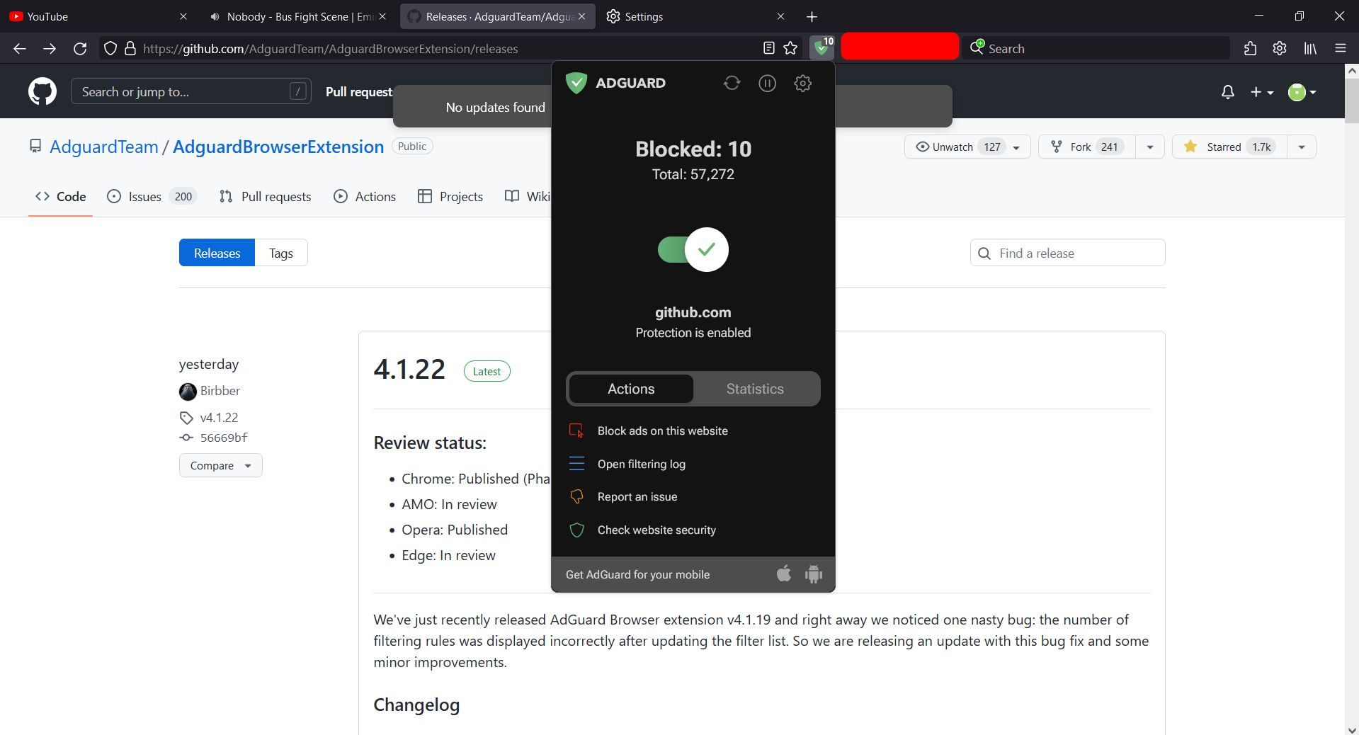 White banner while checking filter updates · Issue #2176 · AdguardTeam ...