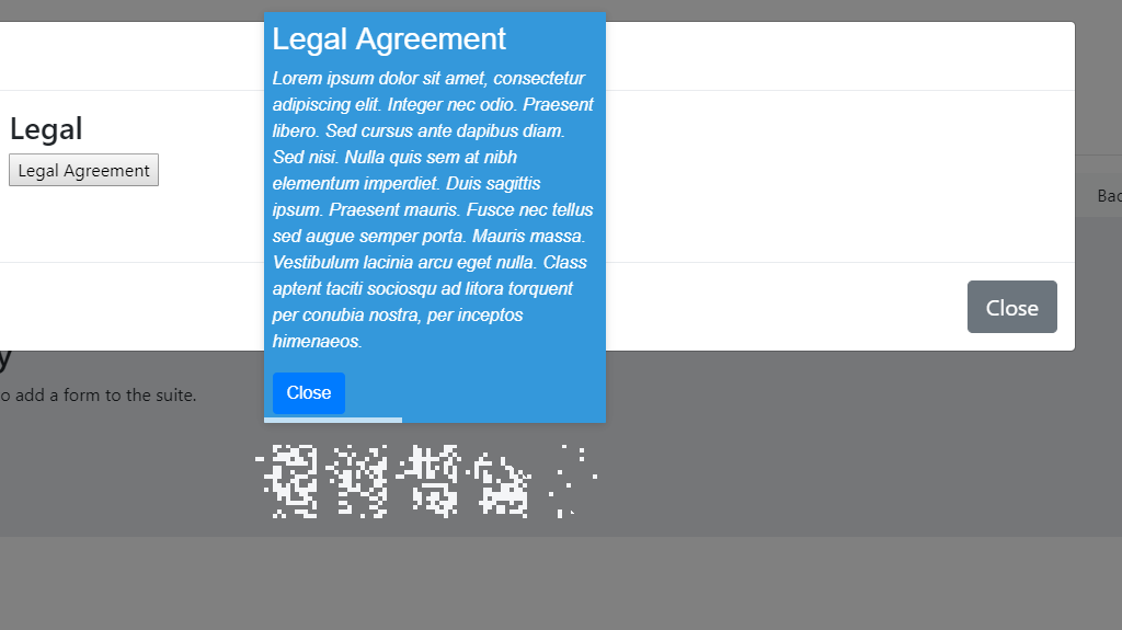 Random strange flickers on modal components when stuff rendered above ...