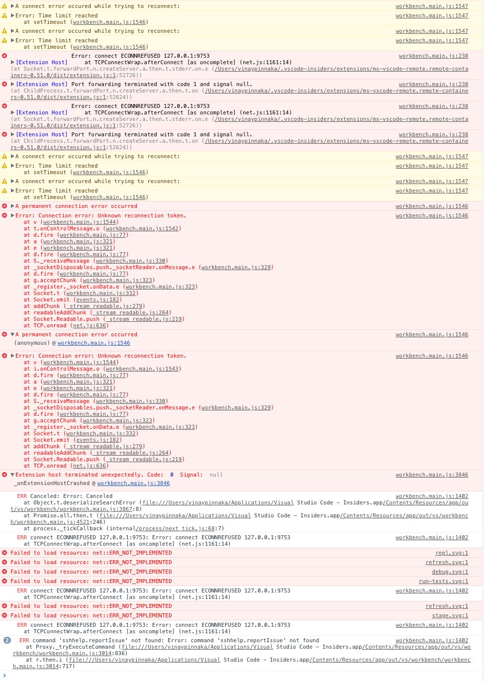 Can not reconnect to the conatiner once the connection is lost · Issue ...