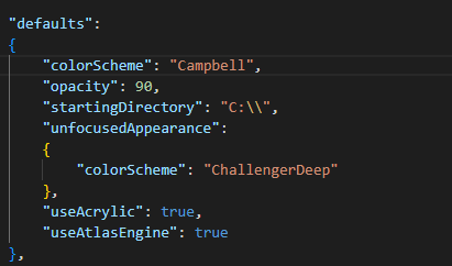 Adjust Opacity to 100% with Color Scheme in Unfocused Appearance that ...