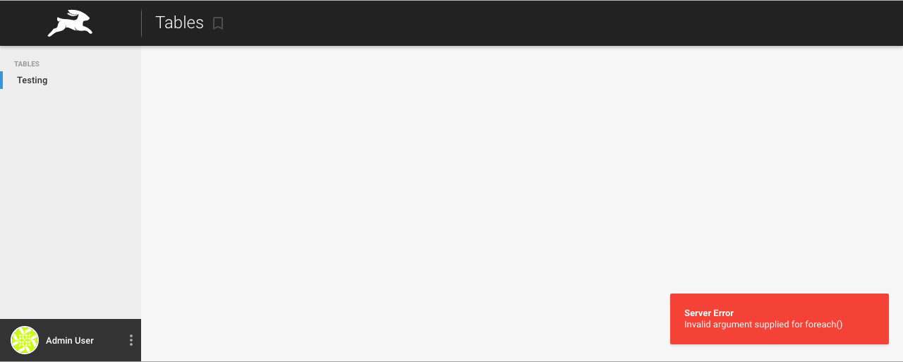 Invalid argument supplied for foreach when accessing table entry ...