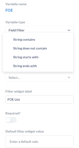 Questions with Field Filter with widget type "None" will not show ...