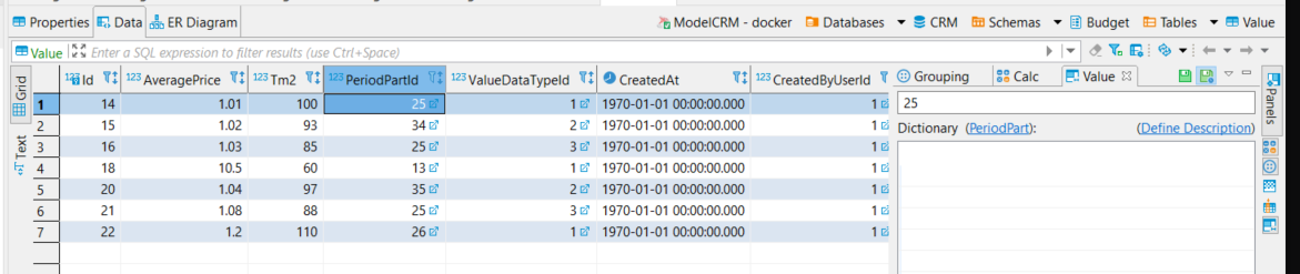 Value panel not showing dictionary values when both identifier and ...