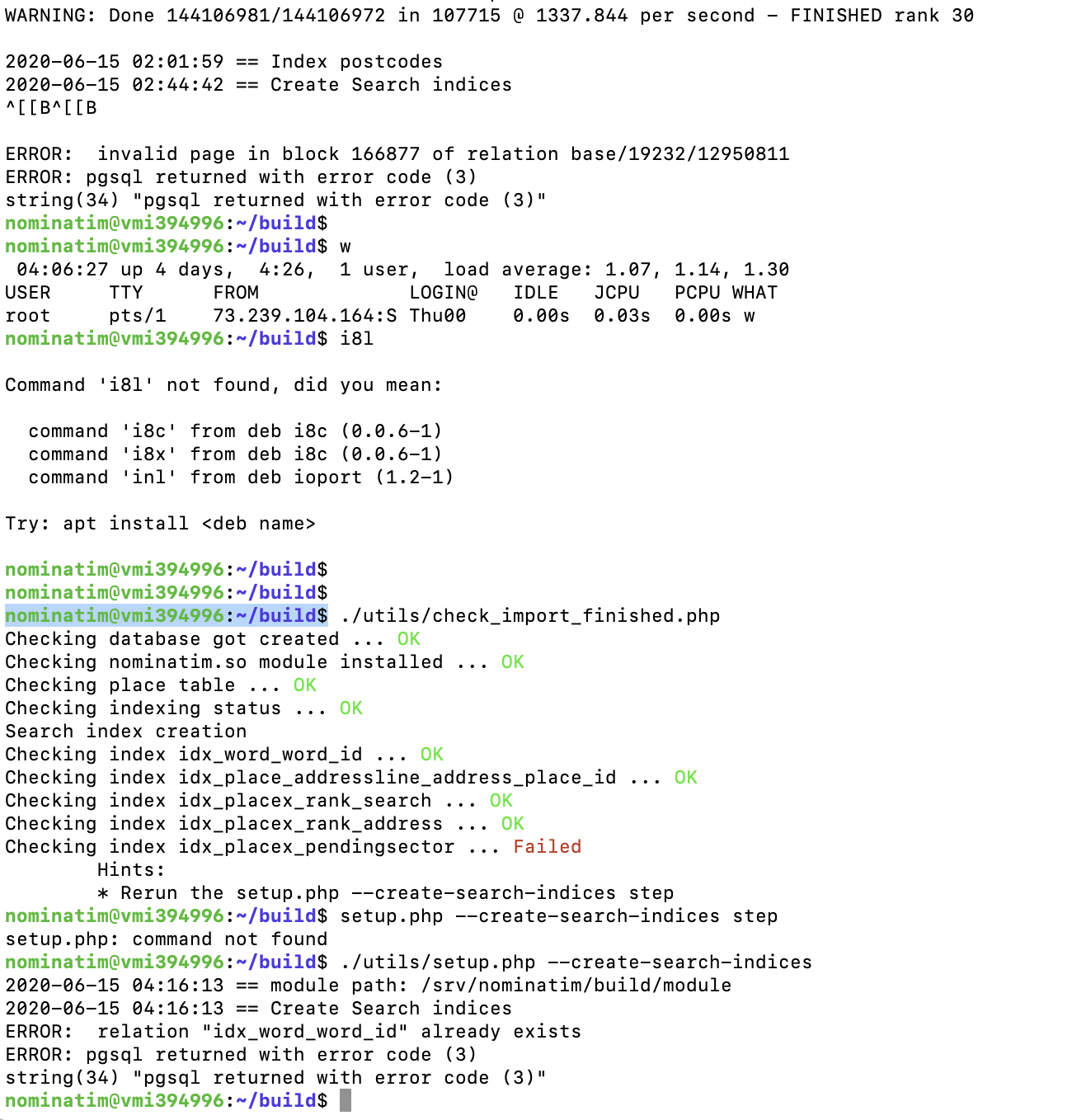 Error while running search indices · Issue #1833 · osm-search/Nominatim ·  GitHub