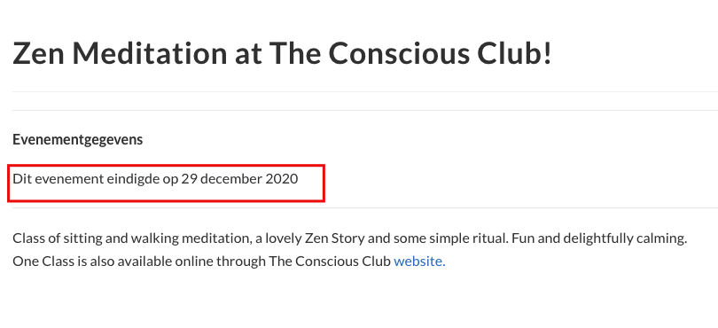 Event ended in the future